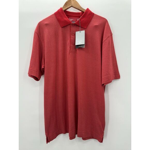 Cutter & Buck Golf Shirt Polo‎ DryTec Arm Logo Embroidered Men's Large Red NEW - Picture 1 of 8